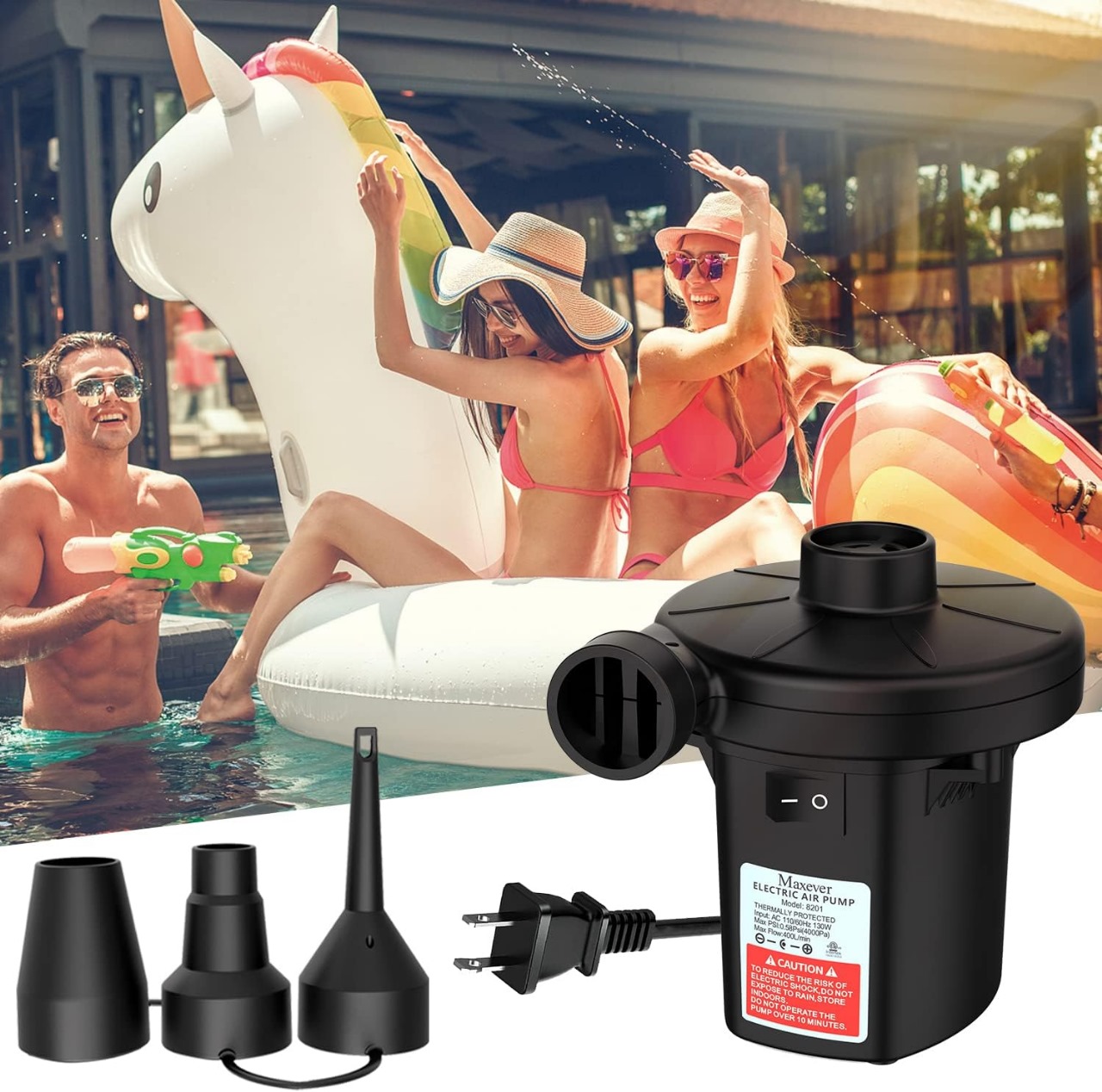 Inflador Electrico Bomba De Aire 3 en 1